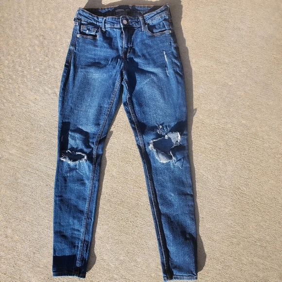 Old Navy Rockstar Super-Skinny Jeans Women's Size 6 Long - Picture 2 of 11